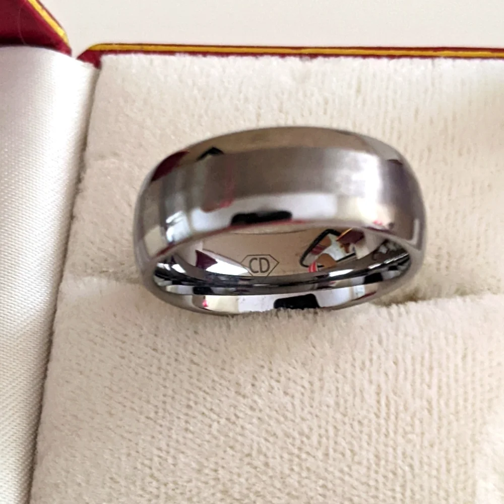 COBALT WHITE METAL UNIQUE WEDDING BAND